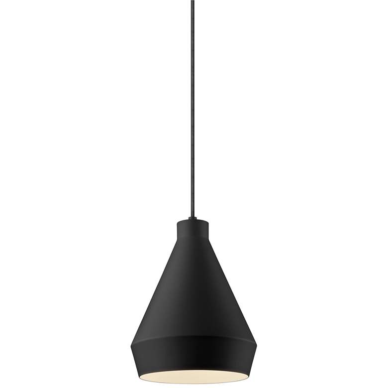 Image 2 Sonneman Koma 9" Wide Satin Black Finish Mini Pendant Light