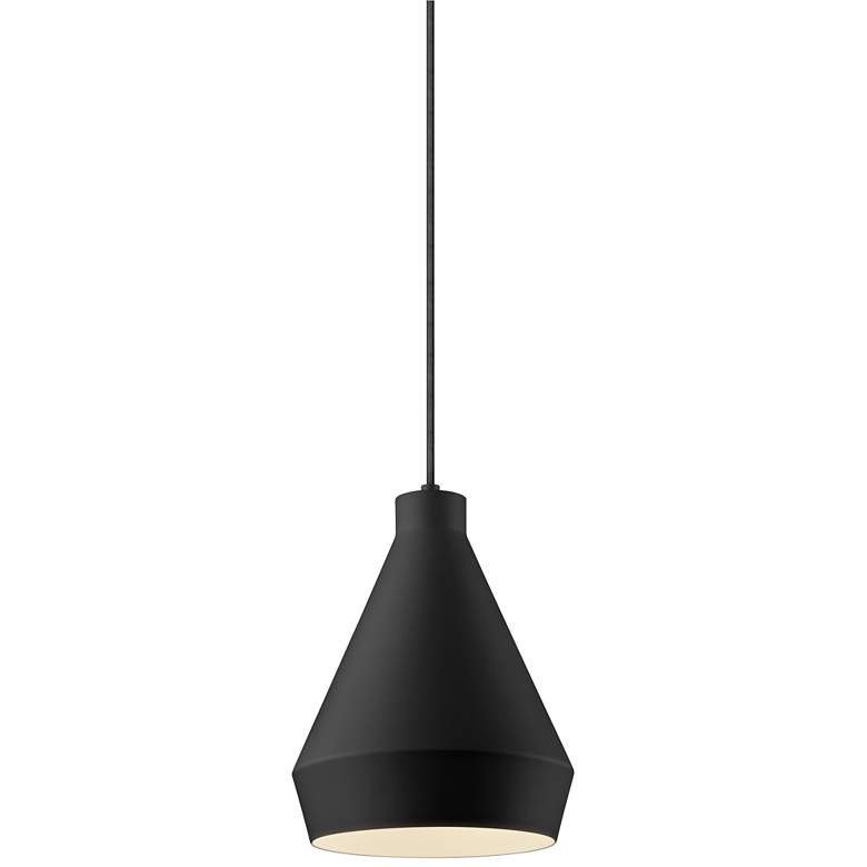 Image 2 Sonneman Koma 9 inch Wide Satin Black Finish Mini Pendant Light