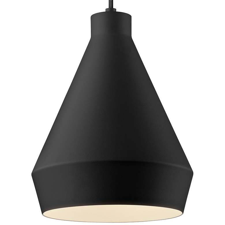 Image 3 Sonneman Koma 9 inch Wide Satin Black Finish Mini Pendant Light more views