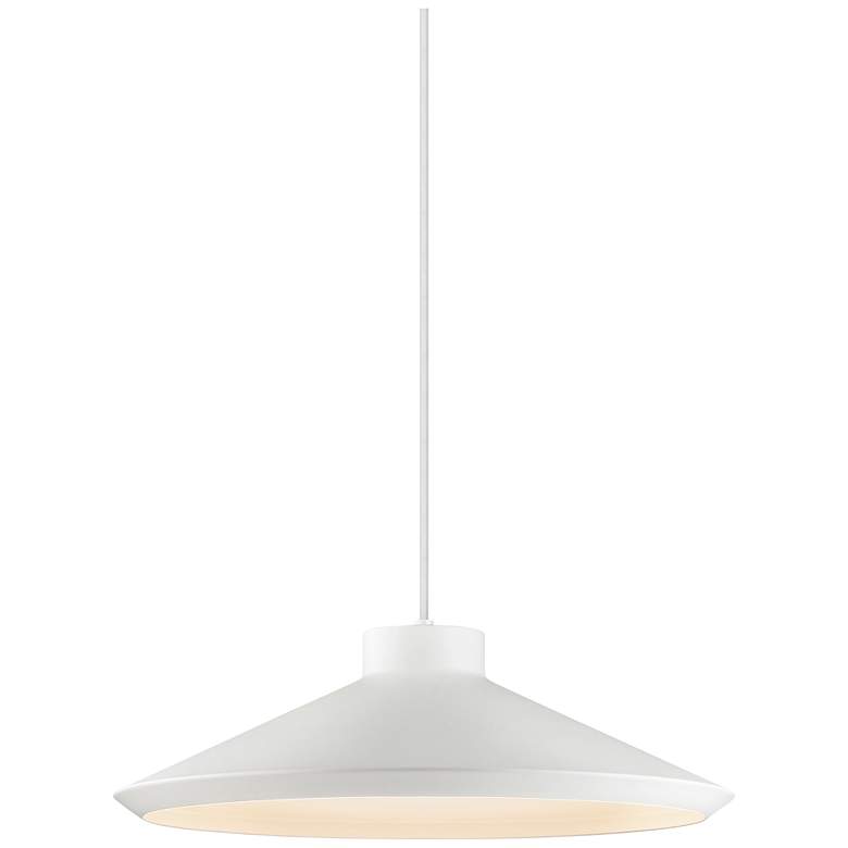 Image 2 Sonneman Koma Edo 22" Wide Satin White Pendant Light