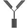 Sonneman Leaf 13 1/4"H Satin Black 2-Light LED Wall Sconce