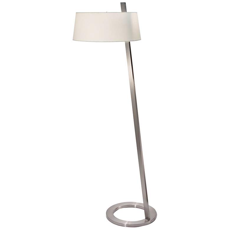 Image 1 Sonneman Lina Satin Nickel Finish Modern Floor Lamp