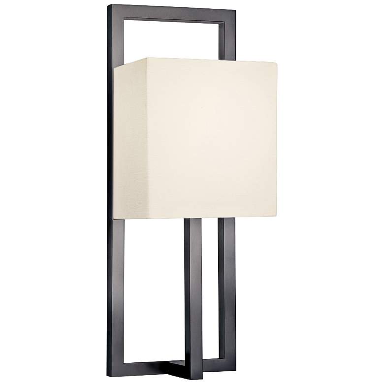 Image 1 Sonneman Linea 13 1/2" High Black Bronze Wall Sconce