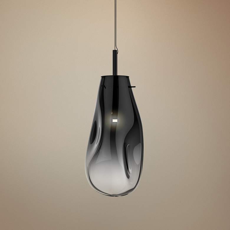 Image 1 Sonneman Liquid 10 1/2" Wide Smoke Fade LED Mini Pendant