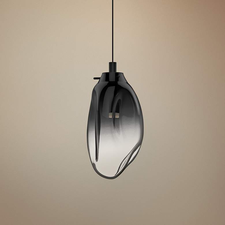 Image 1 Sonneman Liquid 6" Wide Smoke Fade LED Mini Pendant