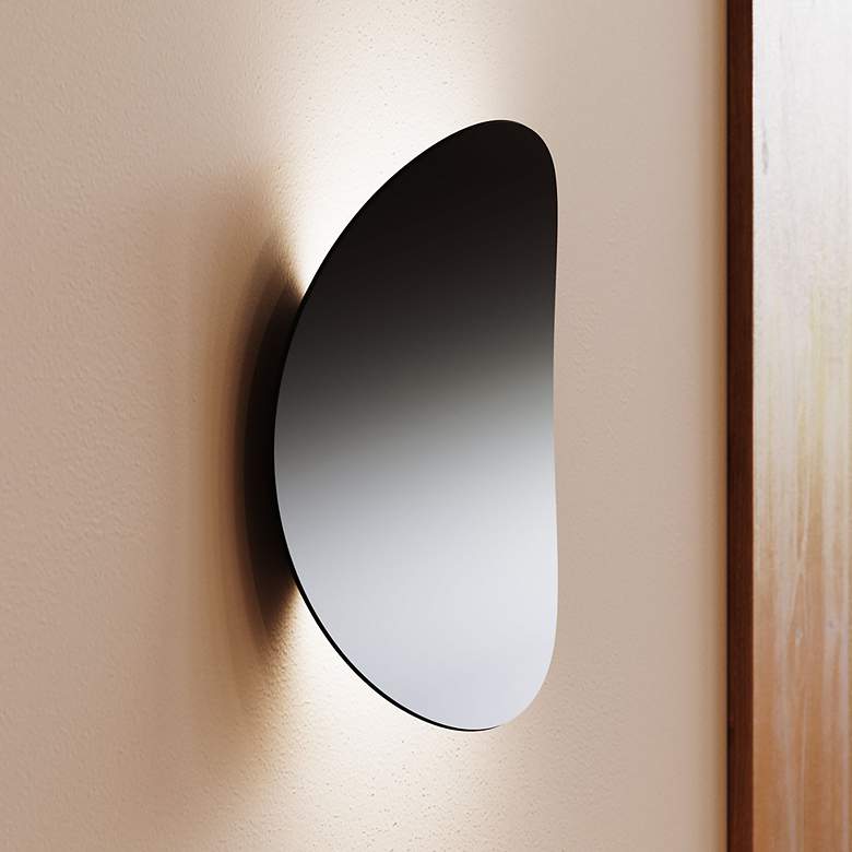 Image 1 Sonneman Malibu 13 3/4" High Satin Black LED Wall Sconce