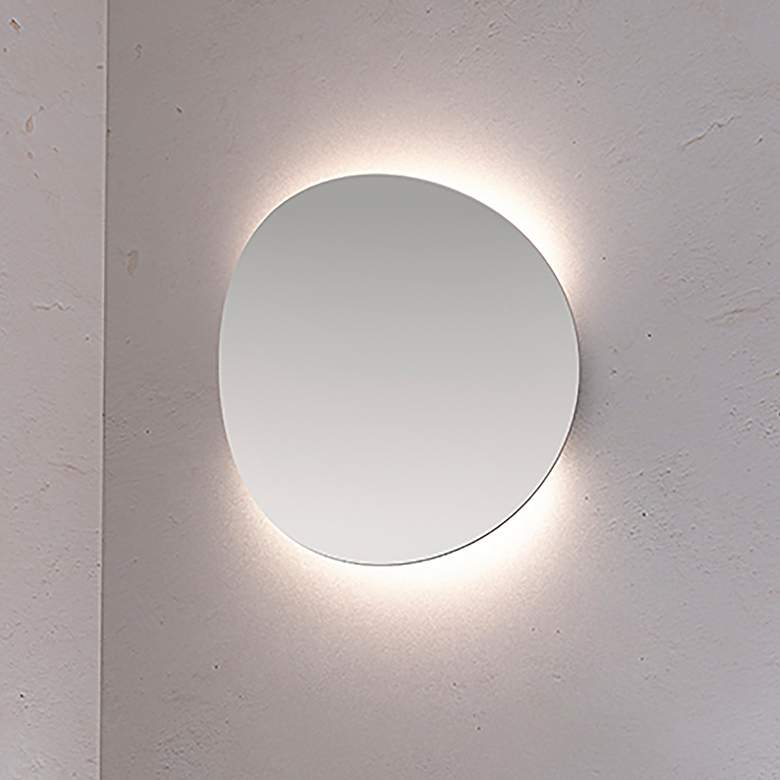 Image 1 Sonneman Malibu 13 3/4" High Satin White LED Wall Sconce