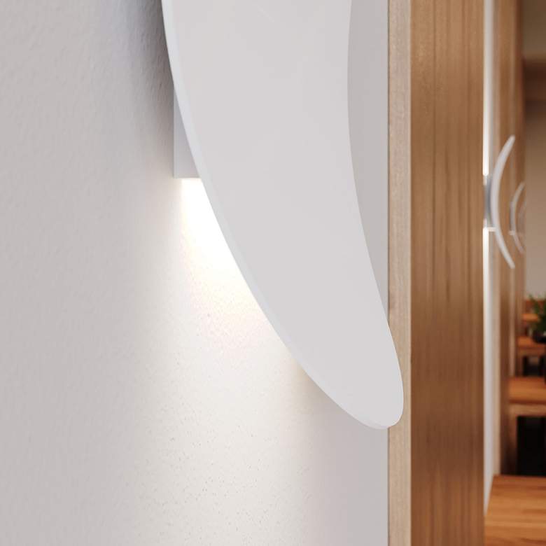 Image 7 Sonneman Malibu 13 3/4" High Satin White LED Wall Sconce more views