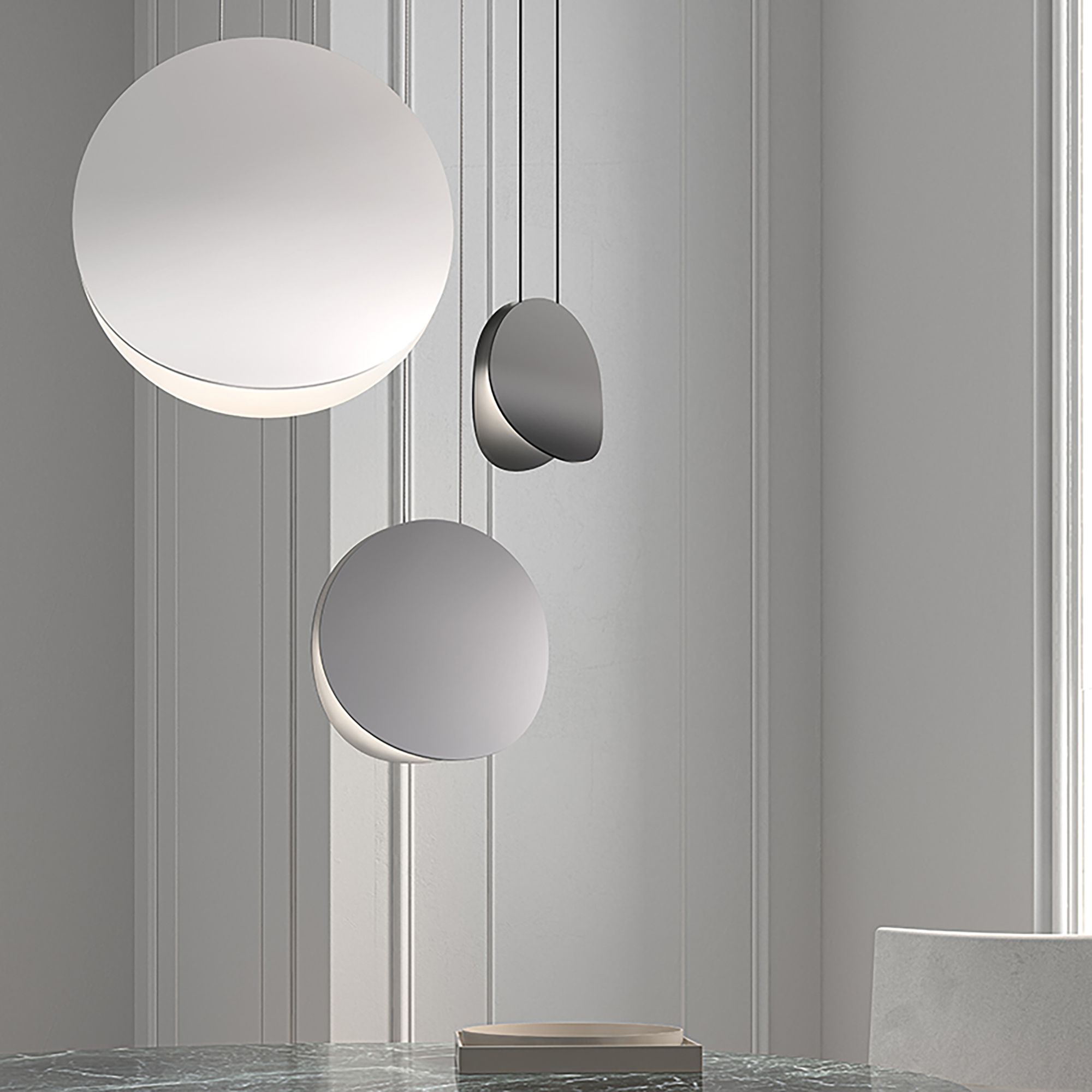 Sonneman Malibu Discs Gray Collection