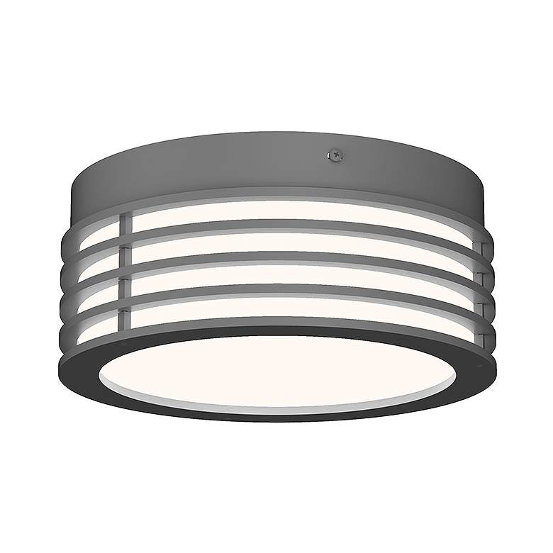 Image 1 Sonneman Marue™ 7 3/4" Wide Gray LED Ceiling Light