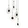 Sonneman Meclisse 21 1/2"W Satin Black 5-Light LED Pendant
