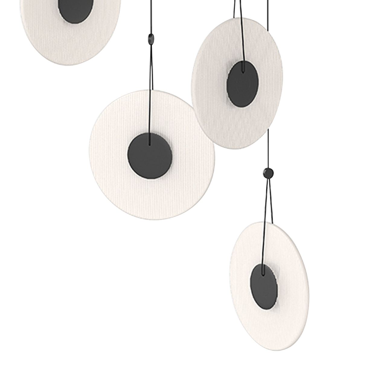 Image 4 Sonneman Meclisse 21 1/2"W Satin Black 5-Light LED Pendant more views