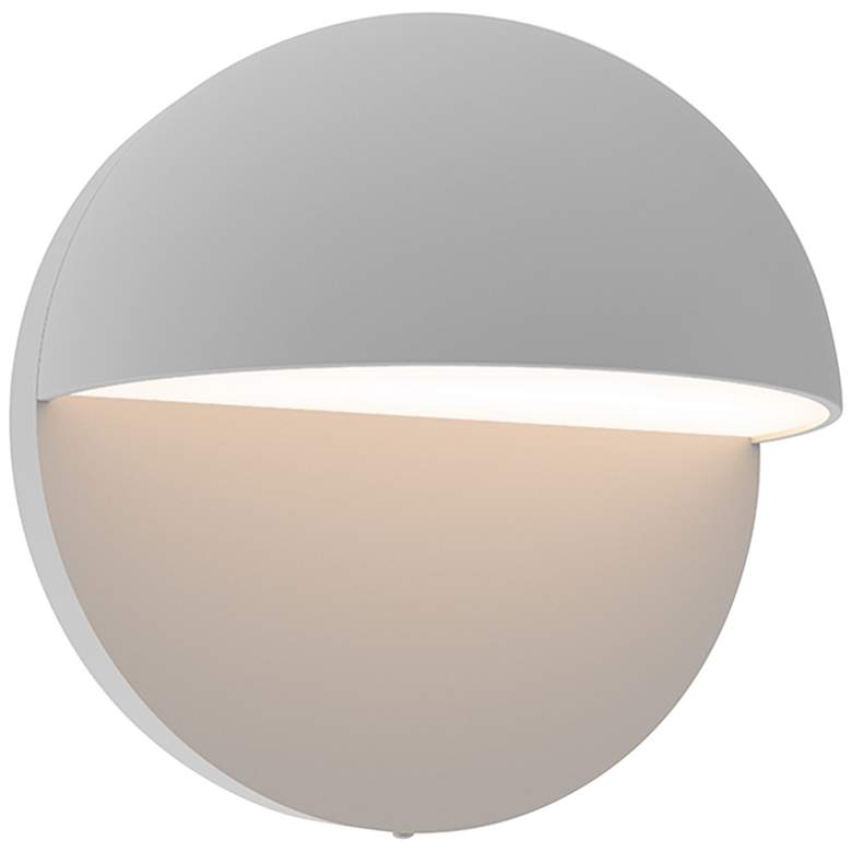 Image 1 Sonneman Mezze 5" High Textured Gray LED Wall Sconce