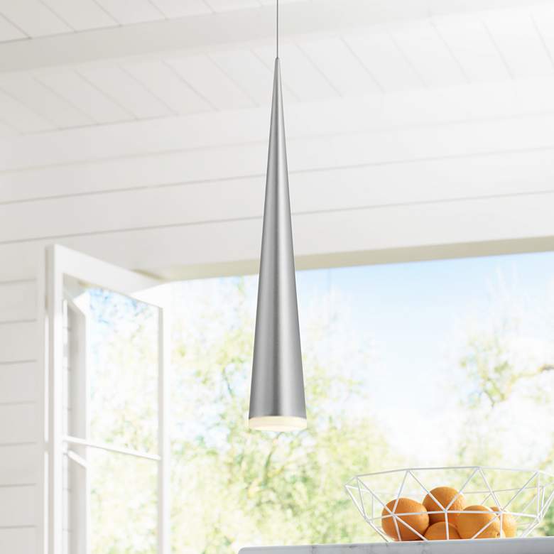 Image 1 Sonneman Micro Cone 1 3/4 inch Wide Aluminum LED Mini Pendant