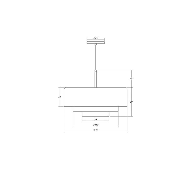 Image 2 Sonneman Modern Tiers 16" Wide Brass Drum LED Pendant Light more views