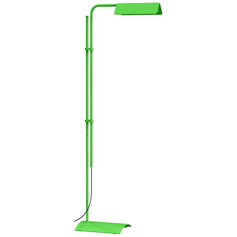 Image 1 Sonneman Morii Satin Green Adjustable LED Floor Lamp