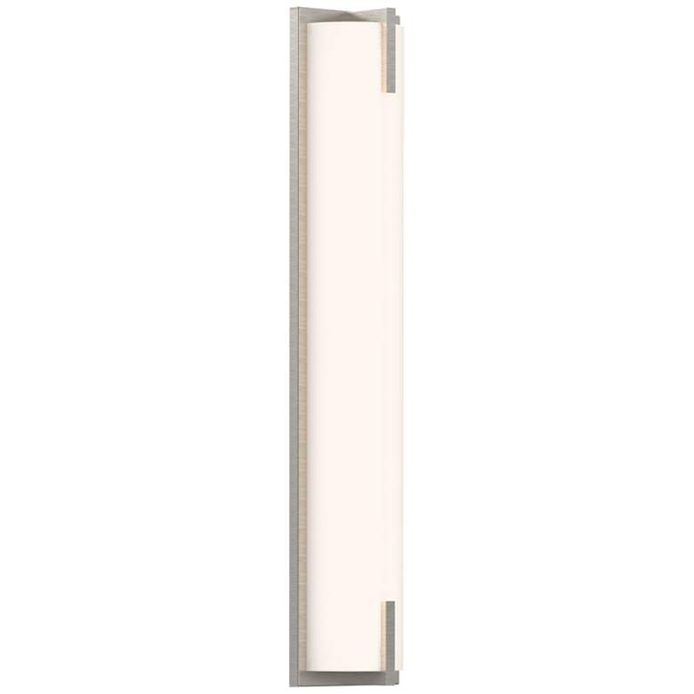 Image 1 Sonneman New Edge™ 24" High Satin Nickel LED Bath Light
