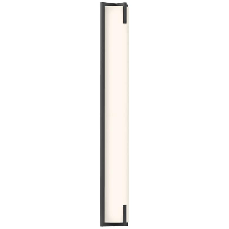 Image 1 Sonneman New Edge™ 32" High Satin Black LED Bath Light