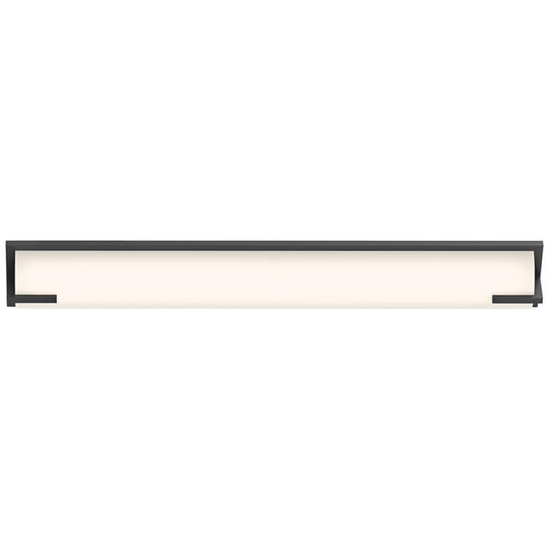 Image 3 Sonneman New Edge™ 32" High Satin Black LED Bath Light more views