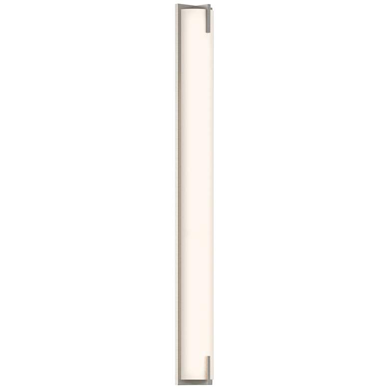 Image 1 Sonneman New Edge 40" High Satin Nickel LED Bath Light