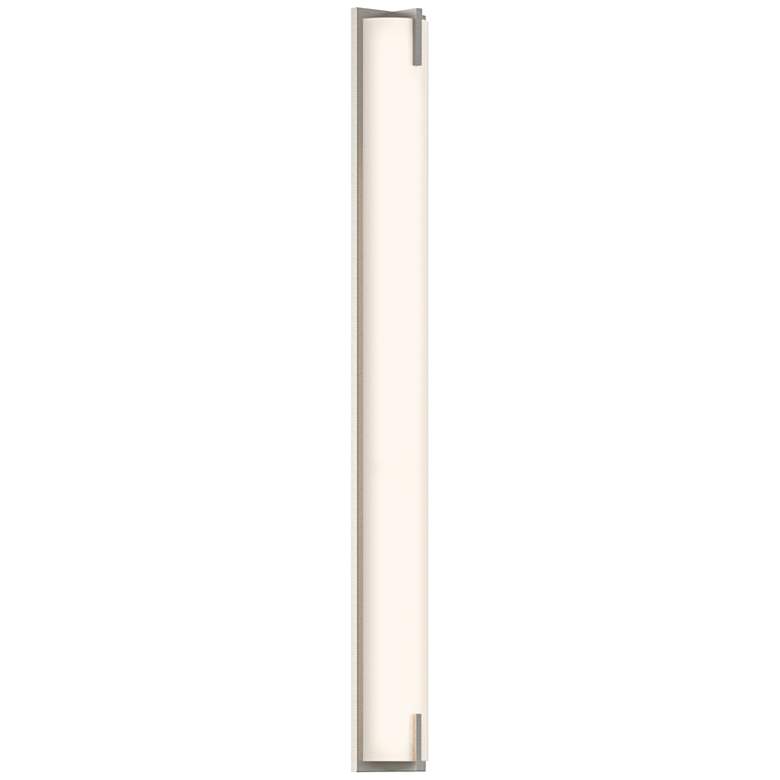 Image 1 Sonneman New Edge 40 inch High Satin Nickel LED Bath Light