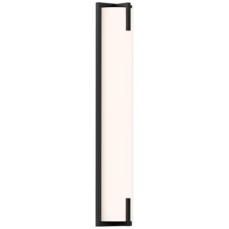 Image 1 Sonneman New Edge™ 24" High Satin Black LED Wall Sconce