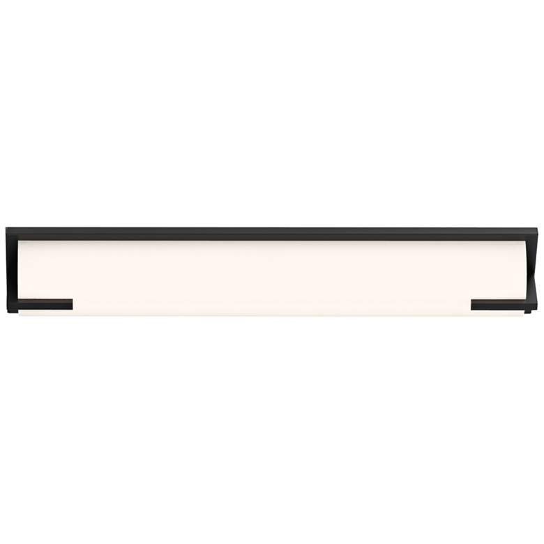 Image 3 Sonneman New Edge&trade; 24 inch High Satin Black LED Wall Sconce more views