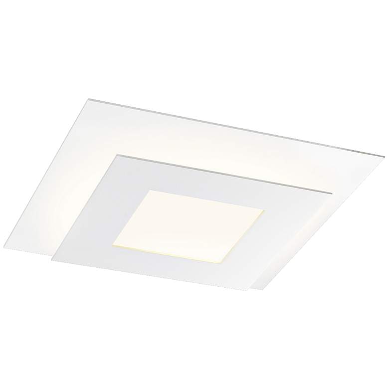 Image 2 Sonneman Offset 15 inchW Textured Square LED Ceiling Light