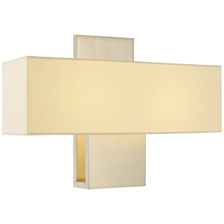 Image 1 Sonneman Ombra 11" High Satin Nickel Wall Sconce