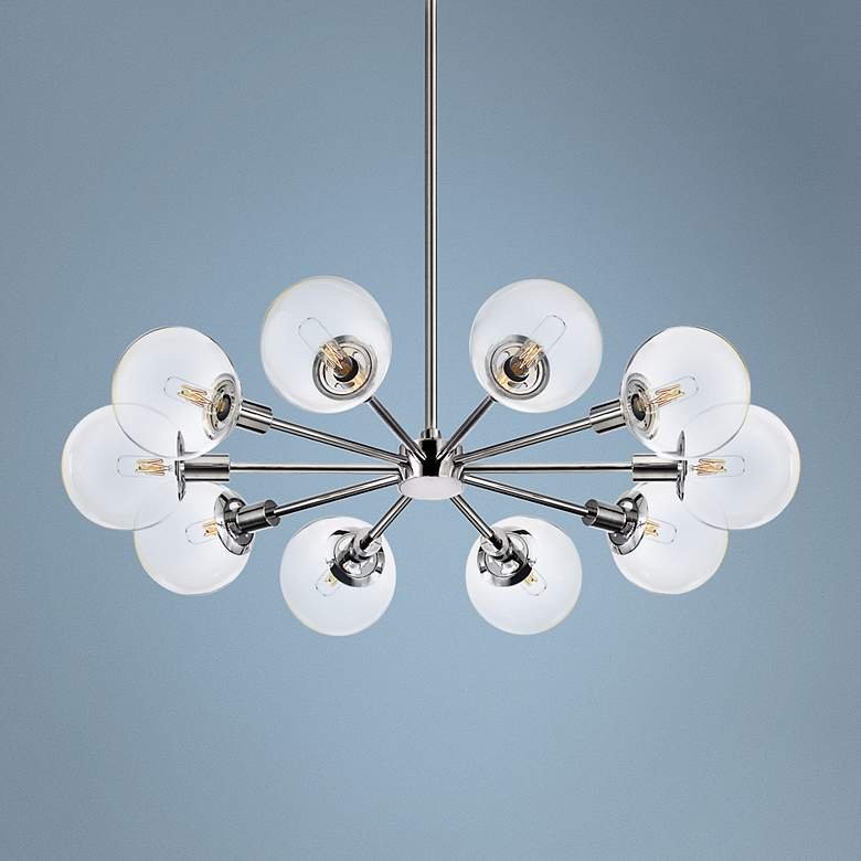 Image 1 Sonneman Orb 32" Wide Polished Chrome Chandelier