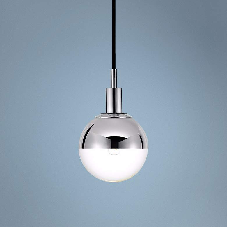 Image 1 Sonneman Orb 5 1/2" Wide Chrome Mini Pendant
