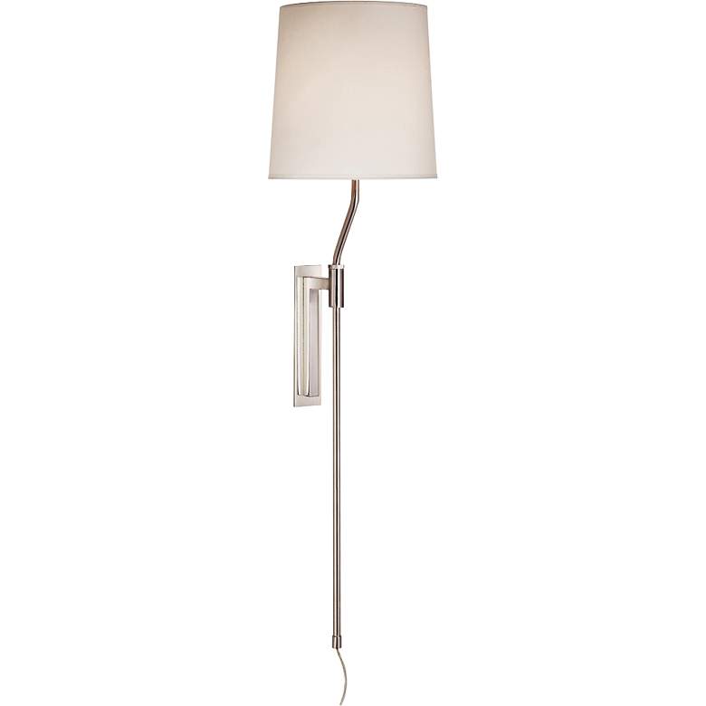 Image 1 Sonneman Palo Polished Nickel Plug-In Wall Lamp