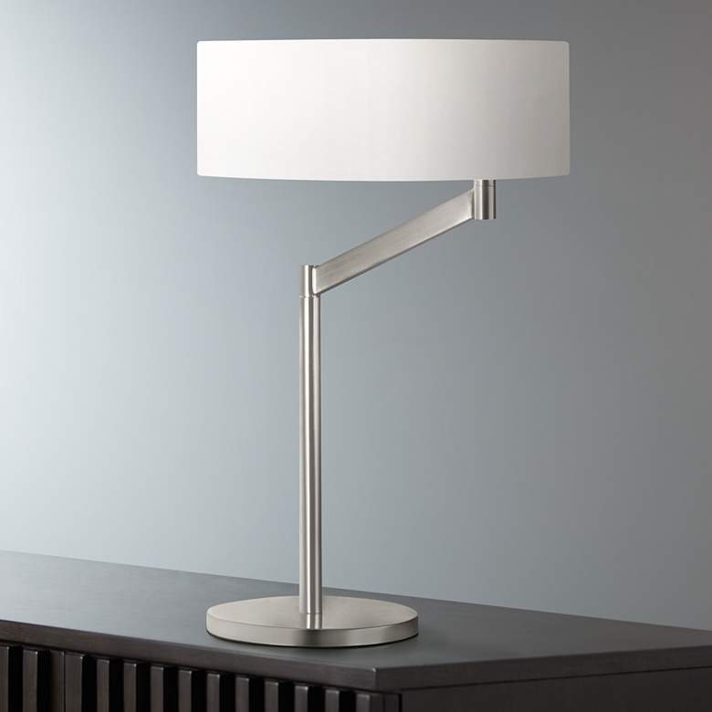 Image 1 Sonneman Perch Satin Nickel Desk Lamp