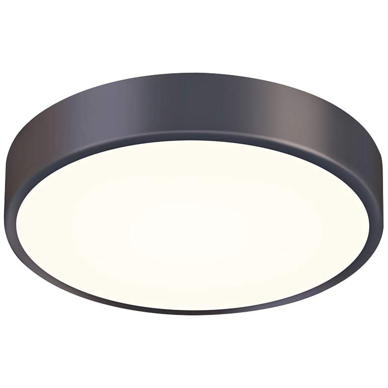 Image 1 Sonneman Pi 12" Wide Black Bronze LED Ceiling Light