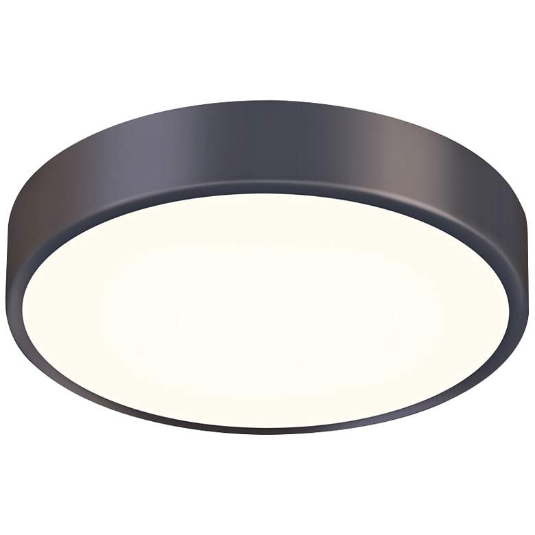 Image 1 Sonneman Pi 12 inch Wide Black Bronze LED Ceiling Light