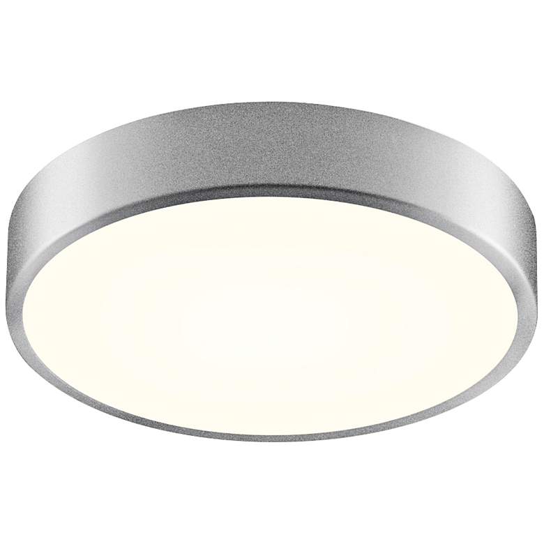 Image 1 Sonneman Pi 12 inchW Satin Aluminum Round LED Ceiling Light