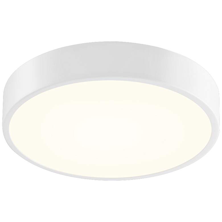 Image 1 Sonneman Pi 12 inchW Textured White Round LED Ceiling Light