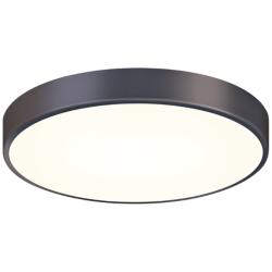 Sonneman Pi 16&quot; Wide Black Bronze LED Ceiling Light