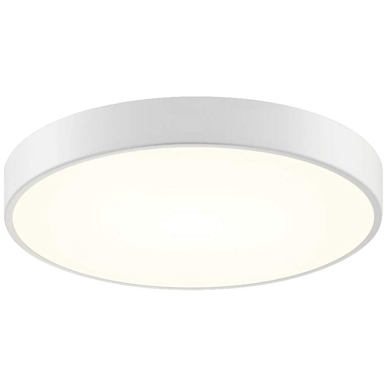 Image 2 Sonneman Pi 16"W Textured White Round LED Ceiling Light