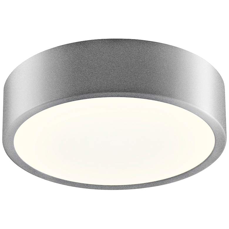 Image 1 Sonneman Pi 8"W Satin Aluminum Round LED Ceiling Light