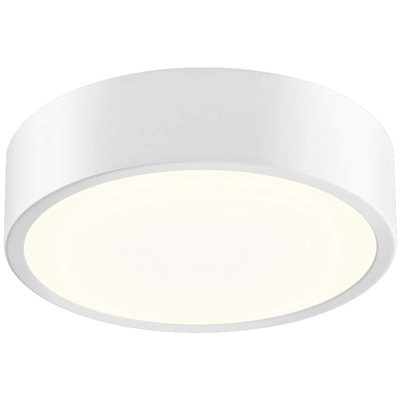 Image 1 Sonneman Pi 8 inchW Textured White Round LED Ceiling Light