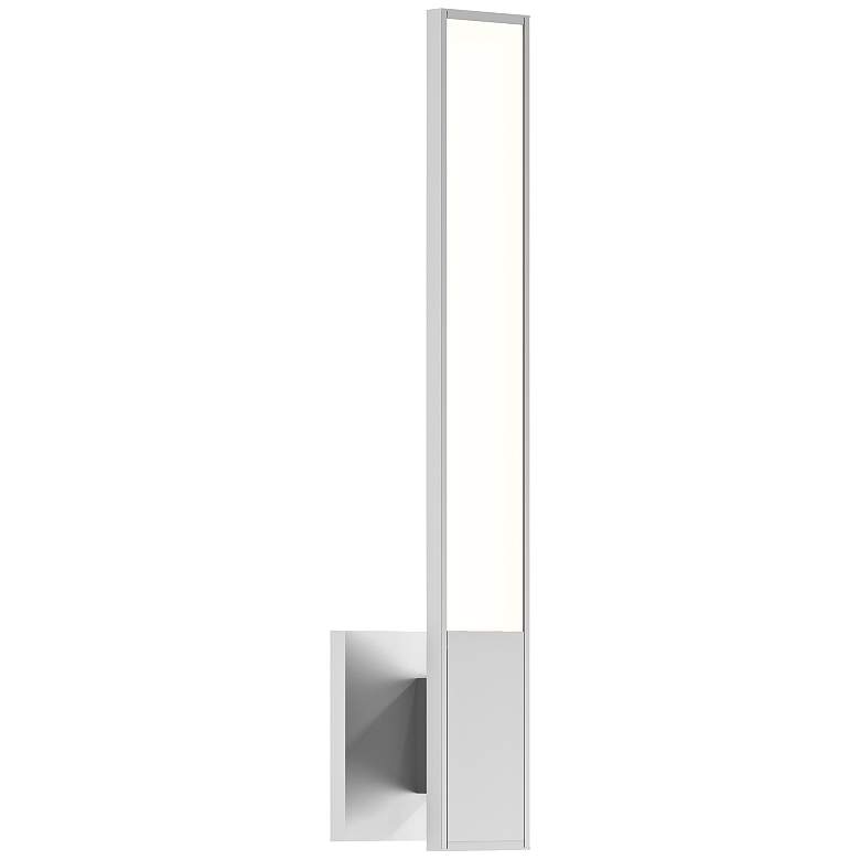 Image 1 Sonneman Planes 18"H Bright Satin Aluminum LED Wall Sconce