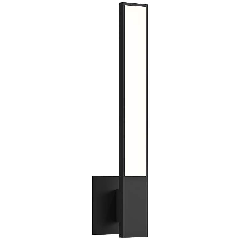 Image 1 Sonneman Planes™ 18" High Satin Black LED Wall Sconce