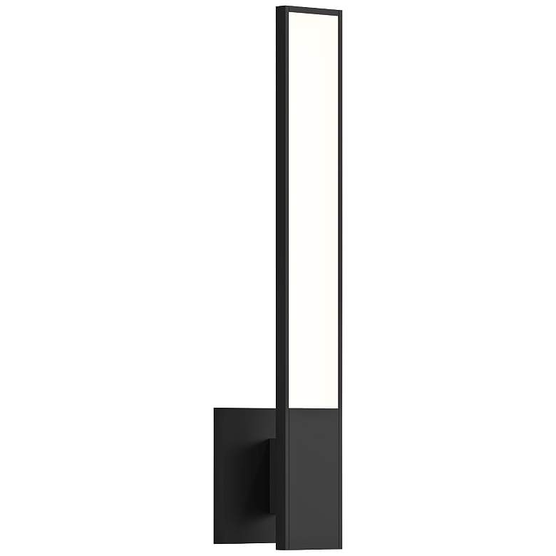 Image 1 Sonneman Planes&trade; 18 inch High Satin Black LED Wall Sconce