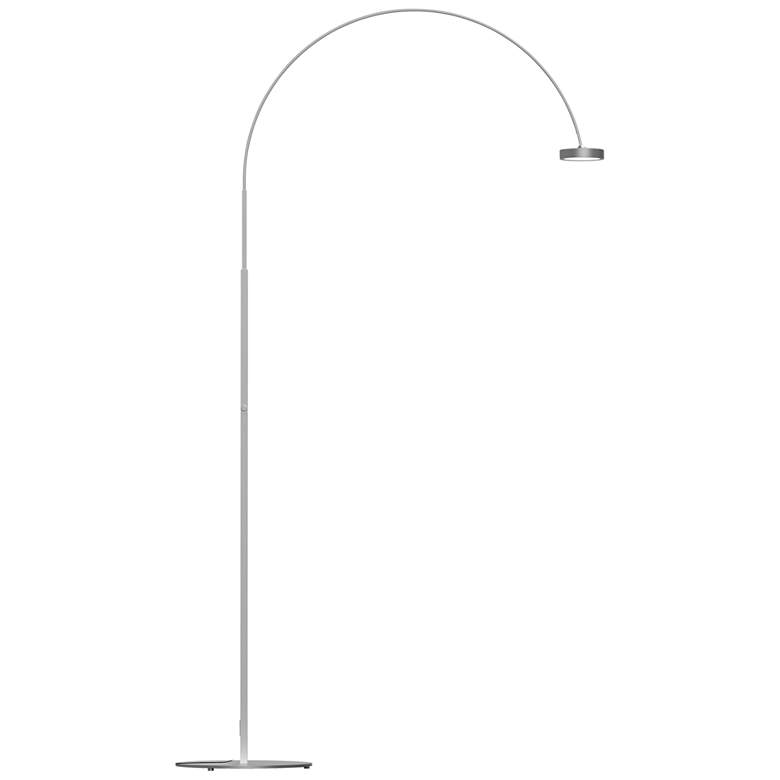 Image 1 Sonneman Pluck Satin Aluminum LED Modern Arc Floor Lamp