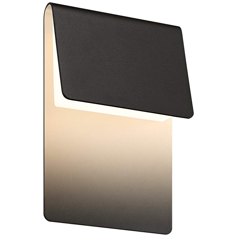Image 1 Sonneman Ply 11"H Textured Bronze LED Outdoor Wall Light