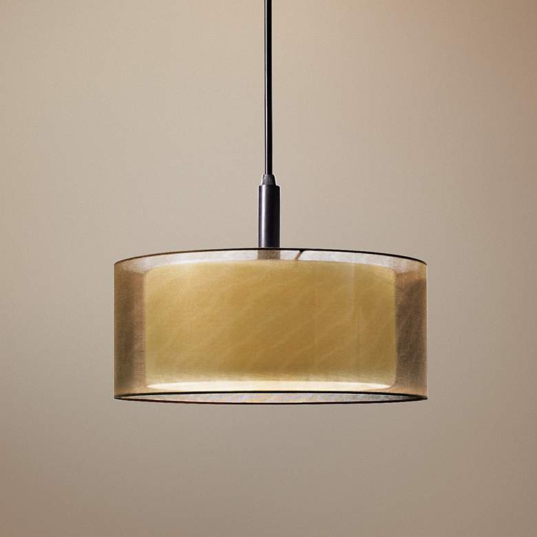 Image 1 Sonneman Puri 10" Wide Black Brass Mini Pendant Light