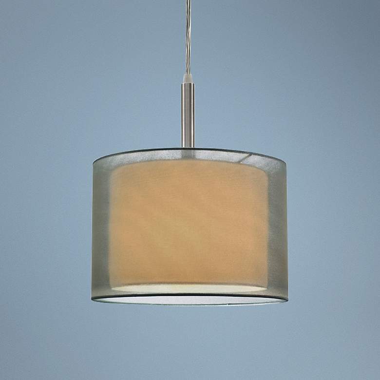 Image 1 Sonneman Puri 10" Wide Satin Nickel Mini Pendant Light