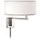 Sonneman Quadratto Satin Nickel Finish Modern Plug-in Wall Lamp