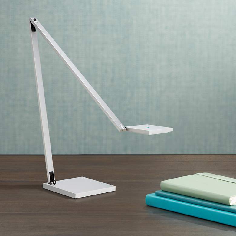 Image 1 Sonneman Quattro Bright Satin Aluminum LED Task Desk Lamp